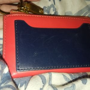 J Crew little leather key and change holder!